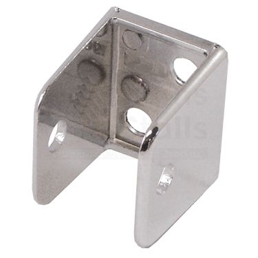 Fits All Partition Panel Sizes Chrome Plated Zamac Toilet Partition Angle Bracket Pak Includes 2 Pair 2-3/4 Bracket Length 